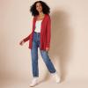 imageAmazon Essentials Womens Lightweight OpenFront Cardigan Sweater Available in Plus SizeDark Red