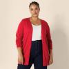 imageAmazon Essentials Womens Lightweight OpenFront Cardigan Sweater Available in Plus SizeRed