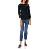 imageAmazon Essentials Womens Lightweight Ribbed LongSleeve Boat Neck SlimFit SweaterBlack