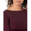 imageAmazon Essentials Womens Lightweight Ribbed LongSleeve Boat Neck SlimFit SweaterBurgundy