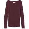 imageAmazon Essentials Womens Lightweight Ribbed LongSleeve Boat Neck SlimFit SweaterBurgundy