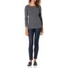 imageAmazon Essentials Womens Lightweight Ribbed LongSleeve Boat Neck SlimFit SweaterCharcoal Heather