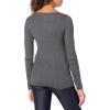 imageAmazon Essentials Womens Lightweight Ribbed LongSleeve Boat Neck SlimFit SweaterCharcoal Heather