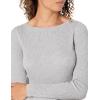 imageAmazon Essentials Womens Lightweight Ribbed LongSleeve Boat Neck SlimFit SweaterLight Grey Heather