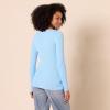 imageAmazon Essentials Womens Lightweight Ribbed LongSleeve Boat Neck SlimFit SweaterSky Blue