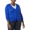 imageAmazon Essentials Womens Lightweight VNeck Cardigan Sweater Available in Plus SizeBright Blue