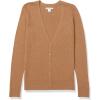 imageAmazon Essentials Womens Lightweight VNeck Cardigan Sweater Available in Plus SizeCamel Heather