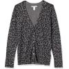 imageAmazon Essentials Womens Lightweight VNeck Cardigan Sweater Available in Plus SizeCharcoal Heather Animal