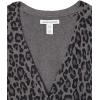 imageAmazon Essentials Womens Lightweight VNeck Cardigan Sweater Available in Plus SizeCharcoal Heather Animal