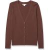 imageAmazon Essentials Womens Lightweight VNeck Cardigan Sweater Available in Plus SizeDark Chestnut Brown Heather