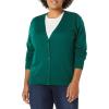 imageAmazon Essentials Womens Lightweight VNeck Cardigan Sweater Available in Plus SizeDark Green