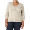 imageAmazon Essentials Womens Lightweight VNeck Cardigan Sweater Available in Plus SizeLight Oatmeal