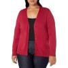 imageAmazon Essentials Womens Lightweight VNeck Cardigan Sweater Available in Plus SizeRed