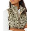 imageAmazon Essentials Womens Lightweight WaterResistant Packable Puffer VestLight Camel Leopard Print