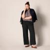 imageAmazon Essentials Womens Linen Blend Drawstring Relaxed Fit Wide Leg Pant Available in Plus SizeBlack