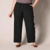 imageAmazon Essentials Womens Linen Blend Drawstring Relaxed Fit Wide Leg Pant Available in Plus SizeBlack