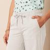 imageAmazon Essentials Womens Linen Blend Drawstring Relaxed Fit Wide Leg Pant Available in Plus SizeEcru