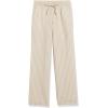 imageAmazon Essentials Womens Linen Blend Drawstring Relaxed Fit Wide Leg Pant Available in Plus SizeEcru Stripe