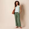imageAmazon Essentials Womens Linen Blend Drawstring Relaxed Fit Wide Leg Pant Available in Plus SizeMilitary Green