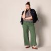 imageAmazon Essentials Womens Linen Blend Drawstring Relaxed Fit Wide Leg Pant Available in Plus SizeMilitary Green