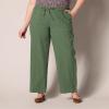 imageAmazon Essentials Womens Linen Blend Drawstring Relaxed Fit Wide Leg Pant Available in Plus SizeMilitary Green