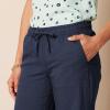 imageAmazon Essentials Womens Linen Blend Drawstring Relaxed Fit Wide Leg Pant Available in Plus SizeNavy