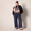 imageAmazon Essentials Womens Linen Blend Drawstring Relaxed Fit Wide Leg Pant Available in Plus SizeNavy