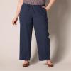 imageAmazon Essentials Womens Linen Blend Drawstring Relaxed Fit Wide Leg Pant Available in Plus SizeNavy