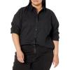 imageAmazon Essentials Womens Long Sleeve Button Down Stretch Oxford Shirt Available in Plus SizeBlack