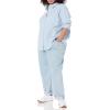 imageAmazon Essentials Womens Long Sleeve Button Down Stretch Oxford Shirt Available in Plus SizeBlue