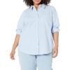 imageAmazon Essentials Womens Long Sleeve Button Down Stretch Oxford Shirt Available in Plus SizeBlue