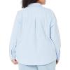 imageAmazon Essentials Womens Long Sleeve Button Down Stretch Oxford Shirt Available in Plus SizeBlue