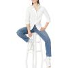 imageAmazon Essentials Womens Long Sleeve Button Down Stretch Oxford Shirt Available in Plus SizeWhite