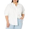 imageAmazon Essentials Womens Long Sleeve Button Down Stretch Oxford Shirt Available in Plus SizeWhite