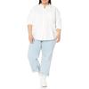 imageAmazon Essentials Womens Long Sleeve Button Down Stretch Oxford Shirt Available in Plus SizeWhite