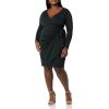 imageAmazon Essentials Womens Long Sleeve Classic Wrap Dress Available in Plus SizeBlack