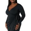 imageAmazon Essentials Womens Long Sleeve Classic Wrap Dress Available in Plus SizeBlack