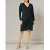 imageAmazon Essentials Womens Long Sleeve Classic Wrap Dress Available in Plus SizeBlack