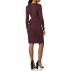 imageAmazon Essentials Womens Long Sleeve Classic Wrap Dress Available in Plus SizeBurgundy