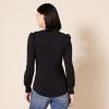 imageAmazon Essentials Womens LongSleeve Crewneck Smocked Cuff TShirtBlack