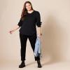imageAmazon Essentials Womens LongSleeve Crewneck Smocked Cuff TShirtBlack