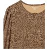 imageAmazon Essentials Womens LongSleeve Crewneck Smocked Cuff TShirtCamel Cheetah