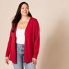 imageAmazon Essentials Womens LongSleeve Crewneck Smocked Cuff TShirtDark Red