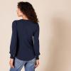 imageAmazon Essentials Womens LongSleeve Crewneck Smocked Cuff TShirtNavy