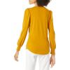 imageAmazon Essentials Womens LongSleeve Crewneck Smocked Cuff TShirtTobacco Brown