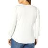 imageAmazon Essentials Womens LongSleeve Crewneck Smocked Cuff TShirtWhite