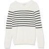 imageAmazon Essentials Womens LongSleeve Lightweight Crewneck Sweater Available in Plus SizeBlack White Placed Stripe