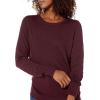 imageAmazon Essentials Womens LongSleeve Lightweight Crewneck Sweater Available in Plus SizeBurgundy