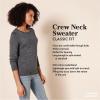 imageAmazon Essentials Womens LongSleeve Lightweight Crewneck Sweater Available in Plus SizeBurgundy Navy Rugby Stripe