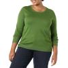 imageAmazon Essentials Womens LongSleeve Lightweight Crewneck Sweater Available in Plus SizeGreen